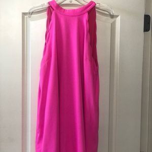 Hot Pink Halter Dress, Size Large